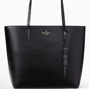 Kate Spade Black Leather Tote Bag